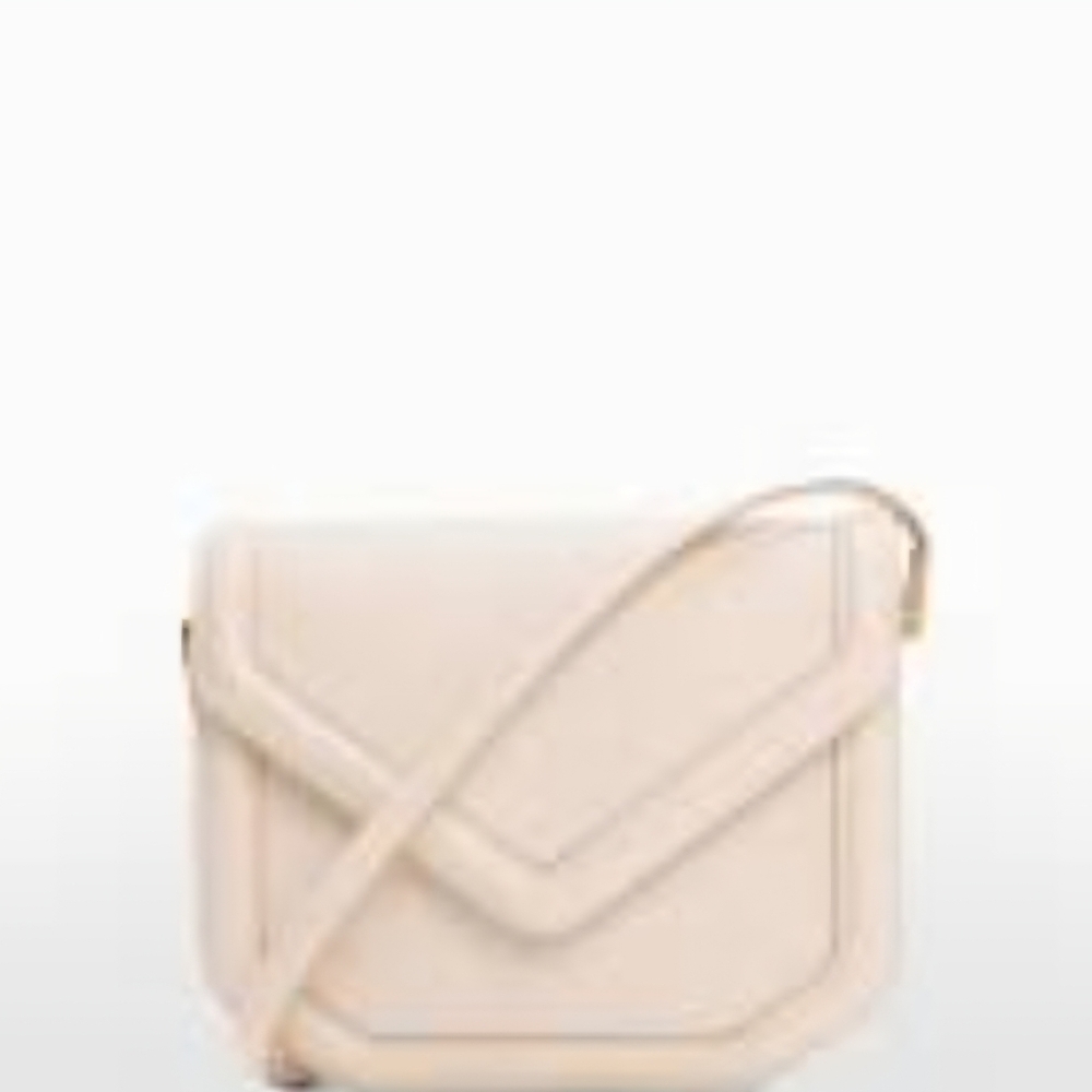 Mango Geo Metric Flap Cream Crossbody Bag With Adjustable Straps. Never Used